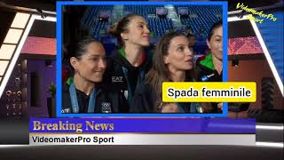 Olimpiadi Parigi 2024 oro storico per l’Italia femminile nella spada a squadre [upl. by Nonarb]