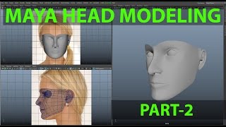 Head Modeling in Maya Female l Part02 [upl. by Ennaimaj490]