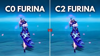 IS C2 Furina worth to pull  C0 vs C2 Furina   Genshin Impact [upl. by Ahsinat]