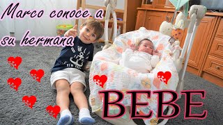 Salimos del HOSPITAL tras el PARTO  REACCION  MARCO conoce a su HERMANA  24h de vida de mi BEBE [upl. by Yffub]