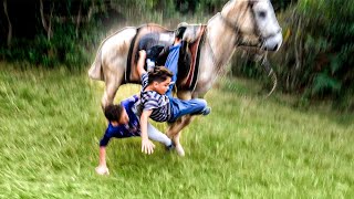 OS MULEQUES CAÍRAM COM O CAVALO DO ZAROLHO [upl. by Assenad]