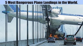 Top 5 Most Dangerous Plane Landings in the World In HindUrdu  Great Pilots [upl. by Nibaj964]