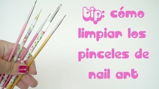 TIP cómo limpiar los pinceles de uñas esmalte [upl. by Lowenstern841]