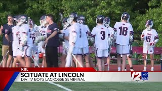 North Smithfield Lincoln advance to Div IV boys lacrosse finals [upl. by Atteugram430]