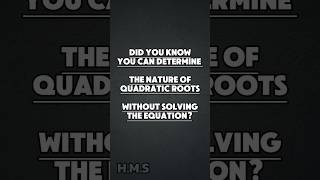 Master quadratic roots in seconds Learn the discriminant trick for Grade 10 math MathTips Shorts [upl. by Alleris]