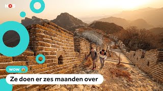 Broers rennen 6000  kilometer op de Chinese Muur [upl. by Hazeefah]