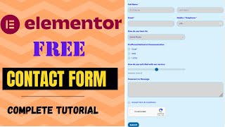 How to Create Elementor FREE Contact Form  Contact Us Page Easy Method Full Tutorial 2024 [upl. by Studdard]