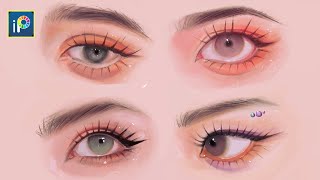 How to draw EYES on ibisPaintx🎨  step by step [upl. by Leiram]