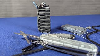 EDC lighter keychain paracord case [upl. by Elahcim]