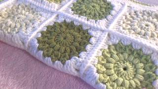 CROCHET Sunburst Granny Square  Priscilla Hewitt pattern [upl. by Rhianna504]