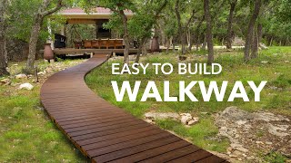 Easy DIY Wooden Walkway  Path To My Outdoor Kitchen  Part 10 [upl. by Betteann]