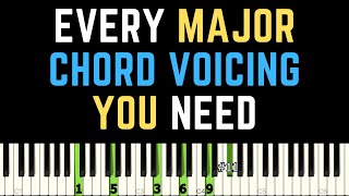 EVERY Major Chord Voicing You Need for Jazz Piano [upl. by Essilrahc]