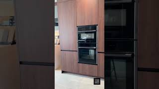 Ex Display Nobilia Easytouch Mineral Green Walnut Black Glass Kitchen [upl. by Francisco]