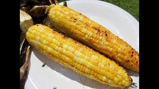 Grilled in husk CORN ON THE COB  How to GRILL CORN [upl. by Kaitlin480]