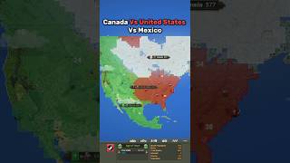 United States Vs Canada Vs Mexico worldbox superworldbox shorts geography map subscribe [upl. by Odilo]