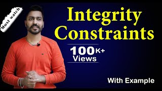 Lec80 Integrity Constraints in Database with Examples [upl. by Ahtelra]