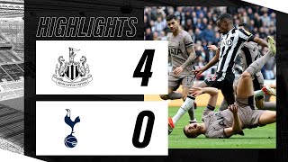 Newcastle United 4 Tottenham Hotspur 0  Premier League Highlights [upl. by Terese]