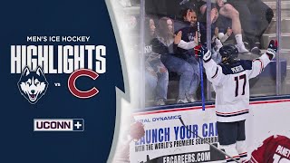 HIGHLIGHTS  UConn Mens Hockey Sweeps Colgate [upl. by Eilsew]