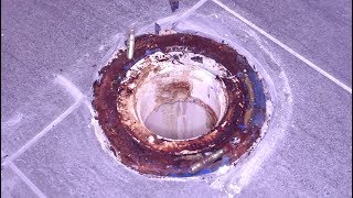 How to Replace Toilet Flange  DIY Instructions [upl. by Anayra]