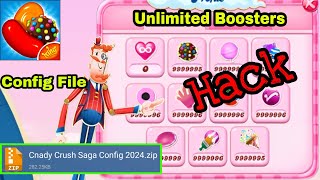 Candy Crush Saga Hack 2024  Config File Unlimited Boosters  Facebook Connect [upl. by Illehs]