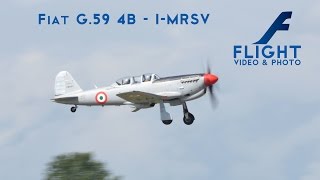 Fiat G59 with RollsRoyce Merlin Engine Sound  55PAN Rivolto [upl. by Laicram660]