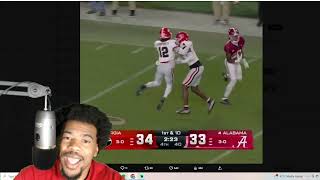 RYAN WILLIAMS IS THE BEST PLAYER IN THE NATION ALABAMA VS GEORGIA REACTION [upl. by Anirda575]