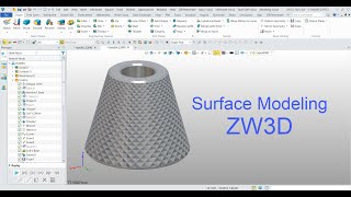 ZW3D Example 50  Surface Modeling [upl. by Jemima]