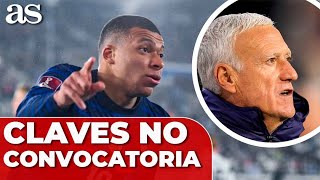 POSIBLES MOTIVOS de la NO CONVOCATORIA de MBAPPÉ con FRANCIA [upl. by Anaidiriv]