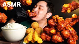 SUB 알럽유쏘마치❤️‍🔥 통마늘이 듬뿍 올라간 BHC 쏘마치 치킨 먹방  뿌링 치즈볼 치즈스틱  Spicy Chicken Mukbang asmr Eating Show [upl. by Nyliak588]