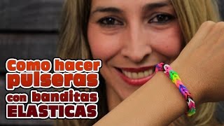 Como hacer pulseras con banditas elásticas [upl. by Alakcim]