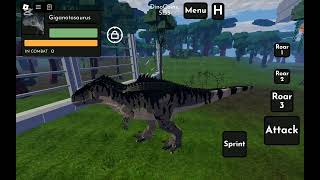 playing as giga in jurassic blocky roblox [upl. by Lindell]