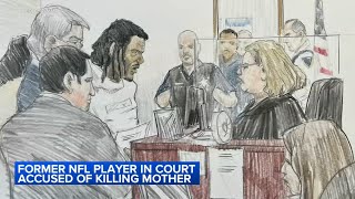 New details revealed in court as exNFL player faces charges in moms murder [upl. by Eixirt]