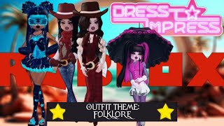 Folklore Fashion Show in Roblox Dress to Impress 💃 [upl. by Malilliw336]