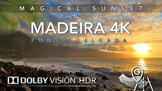 Madeira 4K Walking Tour Sunset in Ponta Delgada  North Coast Virtual Walk  Dolby Vision HDR [upl. by Griffith617]