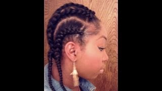 Cornrows Natural Hair Protective Style [upl. by Mihsah]