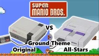 Mashup Super Mario Bros Ground Theme NES vs SNES [upl. by Elgar866]