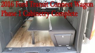 Ford Transit Connect Wagon Phase 1 Cabinetry Complete [upl. by Leik]