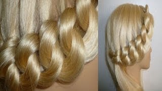 WUNDERSCHÖNE FRISUR für MÄDCHENBESONDERE ANLÄSSE ALLTAG Braided Updo Hairstyle Peinado hermoso [upl. by Ellehcar]