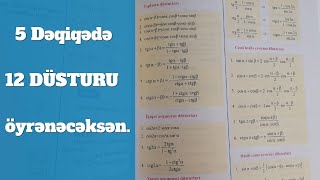 Triqonometriya  Toplama Düsturları və 2 Qat Arqument düsturları 1 dəfə izlə  öyrənəcəksən [upl. by Devlin]