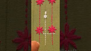 নকশী কাঁথার ফুলের নকশা সেলাইHand Embroidery nokshi design stitch tutorial handembroidery 08 [upl. by Benoit19]