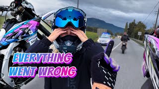 RUN FROM THE POLICE amp BIKE REVEAL  MotoVlog 1 [upl. by Ylil937]