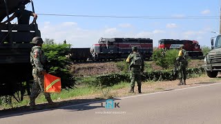 MILITARES INTERCEPTAN TREN EN CULIACÁN QUE TRANSPORTA DR0GA EN FURGONES [upl. by Adnih139]