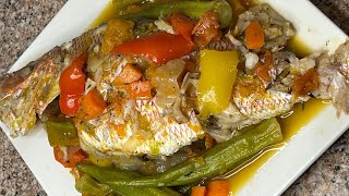 Jamaican Style Stuffed Steamed Fish 2022  Jamaican Steamed Fish Recipe [upl. by Siroved]