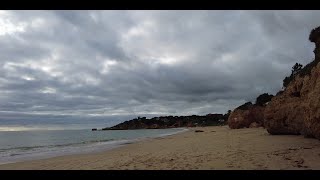 Portugal Algarve walk down to Praia de Santa Eulalia in low season [upl. by Voltz]