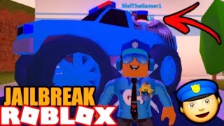 👮 POLICIAIS DE MONSTER TRUCK no JAILBREAK Combatendo o CRIME 🚨 [upl. by Riffle]