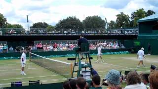 Wimbledon 2011 Johan Kriek amp Kevin Curren vs Mansour Bahrami amp Andrew Castle  1st set [upl. by Enitsirc]