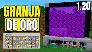 La GRANJA de ORO MAS FACIL AFK en MINECRAFT BEDROCK 120 PEQUEÑA Y EFICIENTE 🤑 [upl. by Leizo526]