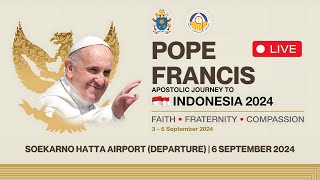 Soekarno Hatta Airport Arrival  Pope Francis Journey to Indonesia [upl. by Marco]