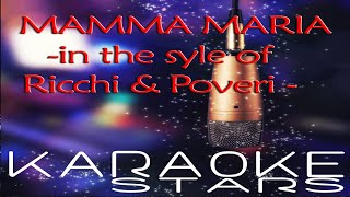 Karaoke Stars  Mamma Maria  karaoke tone lower  in the style of Ricchi amp Poveri [upl. by Yuria]