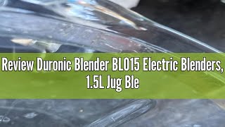 Review Duronic Blender BLO15 Electric Blenders 15L Jug Blender for Smoothies Milkshakes Protein [upl. by Ateuqal]